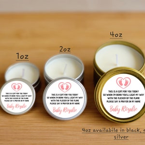 Pink Girl Baby Prayer Candle Favors - FULLY ASSEMBLED - Girl Poem Baby Shower Candles, Girl Prayer Candle Favor, Pink Flower Prayer Candle