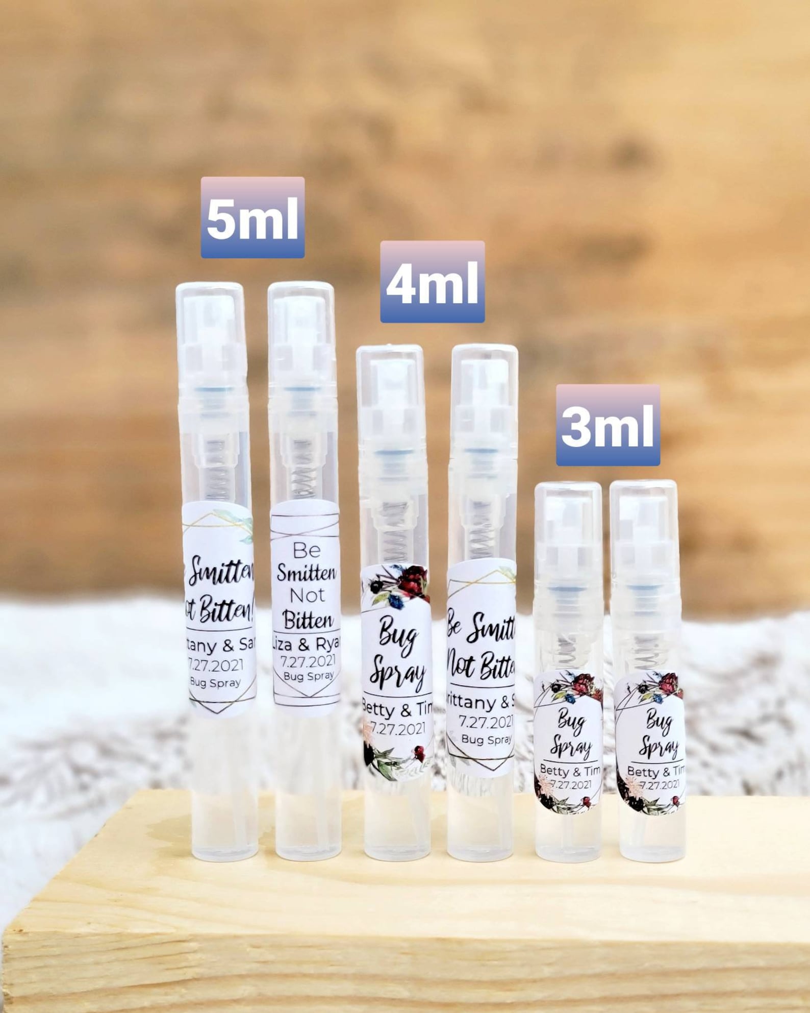 Bug Spray Favors FILLED Outdoor Wedding Favors Garden Party Etsy