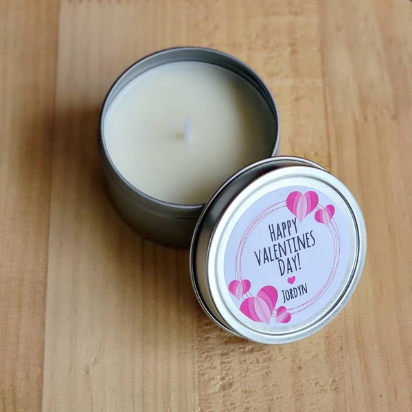 4 oz Valentines Day Candle - Valentine Candles, Valentine Gift, Coworker Gift, Personalized Candle, Wife Gift, Gift for Her, Girlfriend Gift