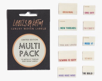 Metallic Multi Pack - Kylie and the Machine - Luxury Sew in Labels - Pack of 10 labels