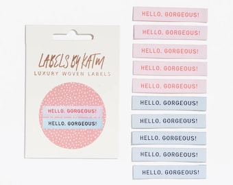Hello Gorgeous - Kylie and the Machine - Luxury Sew in Labels - Pack of 10 labels