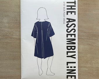 The Assembly Line - Box Pleat Dress - Printed Sewing Pattern for an A-line Slip on Dress XS to 2XL - New, Uncut Pattern
