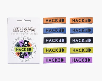 Hacked - Kylie and the Machine - Luxury Sew in Labels - Pack of 10 labels