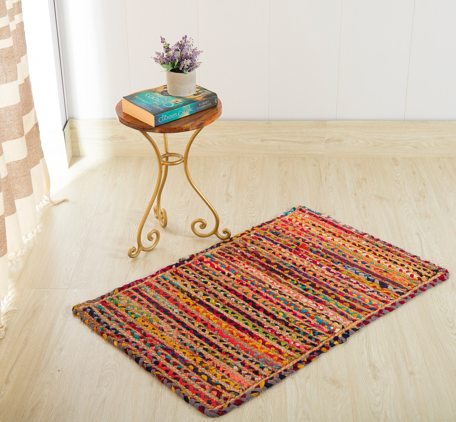 Indian Handmade Recycled Jute Cotton Door Mat Braided Rug Etsy
