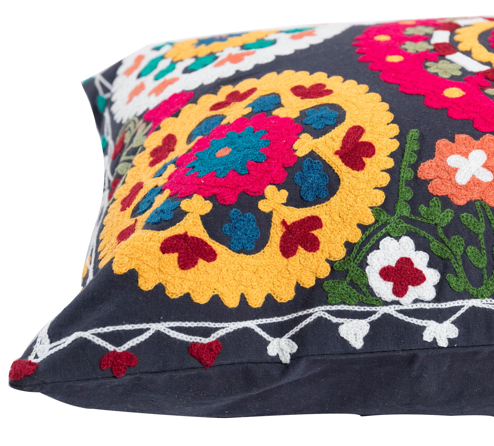 Decorative Handmade Suzani Pillow Cover Beautiful Embroidered Etsy