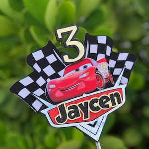 Personalized Cars Cake Topper | Cars Party Decor | Cars Centerpieces