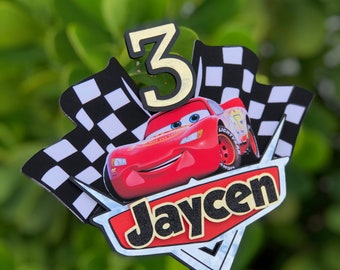 Personalized Cars Cake Topper | Cars Party Decor | Cars Centerpieces