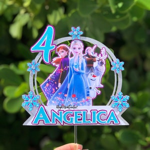 Personalized Frozen 2 Cake Topper | Frozen Centerpieces