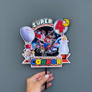 Personalized Mario Odyssey Cake Topper