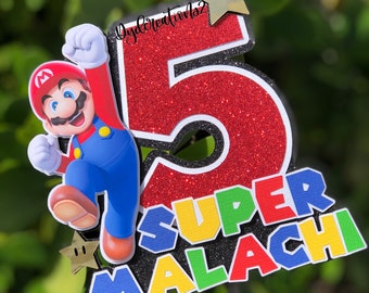 Personalized Mario Brothers Cake Topper | Luigi Cake Topper | Mario Centerpieces | Luigi Centerpieces