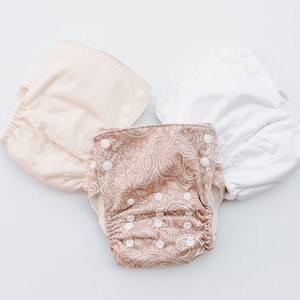 One Size Bundle | Set of 3 | All in One Cloth Diaper | Snap in AIO | The Simple Mami