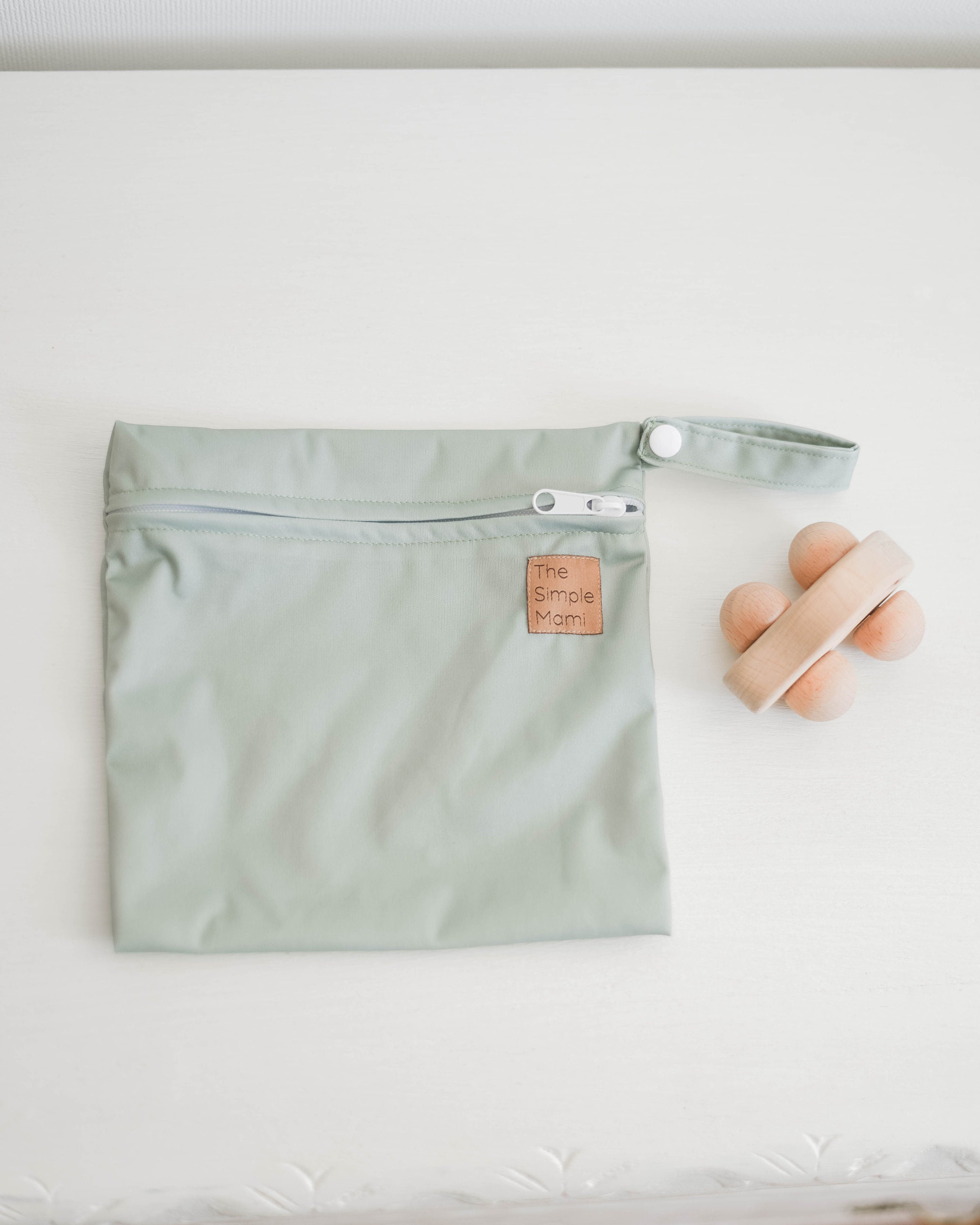 Mini Wet Bag "Hazy Sage" | The Simple Mami | Cloth Diaper Storage | Wet Bag | Diaper Bag | Travel Bag