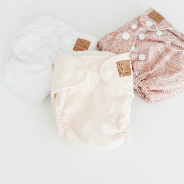 Newborn Bundle | Set of 3 | Newborn All in One | Newborn Cloth Diaper | Snap in AIO