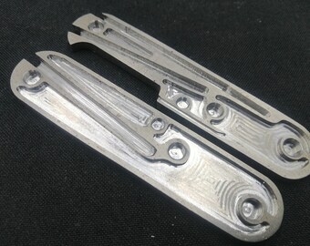 Szwajcarski nóż kieszonkowy SAK, 91 mm, rękojeść VICTOR INOX z okładzinami edc, blank SAK Titanium. Ręcznie wykonany, niestandardowy szwajcarski nóż kieszonkowy SAK z okładzinami SakWorldCustom