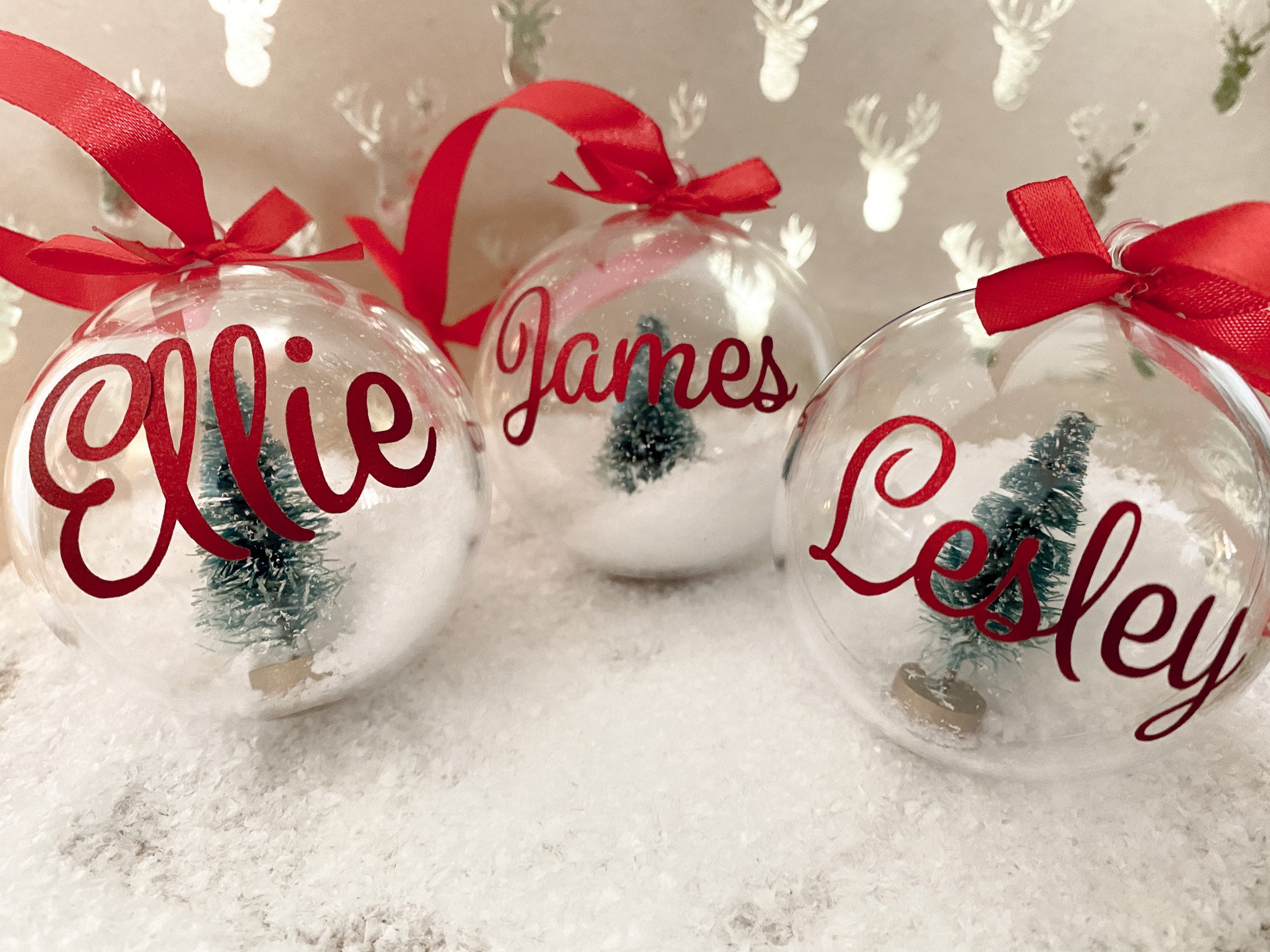 Christmas baublespersonalised white ceramic baubleschristmas tree