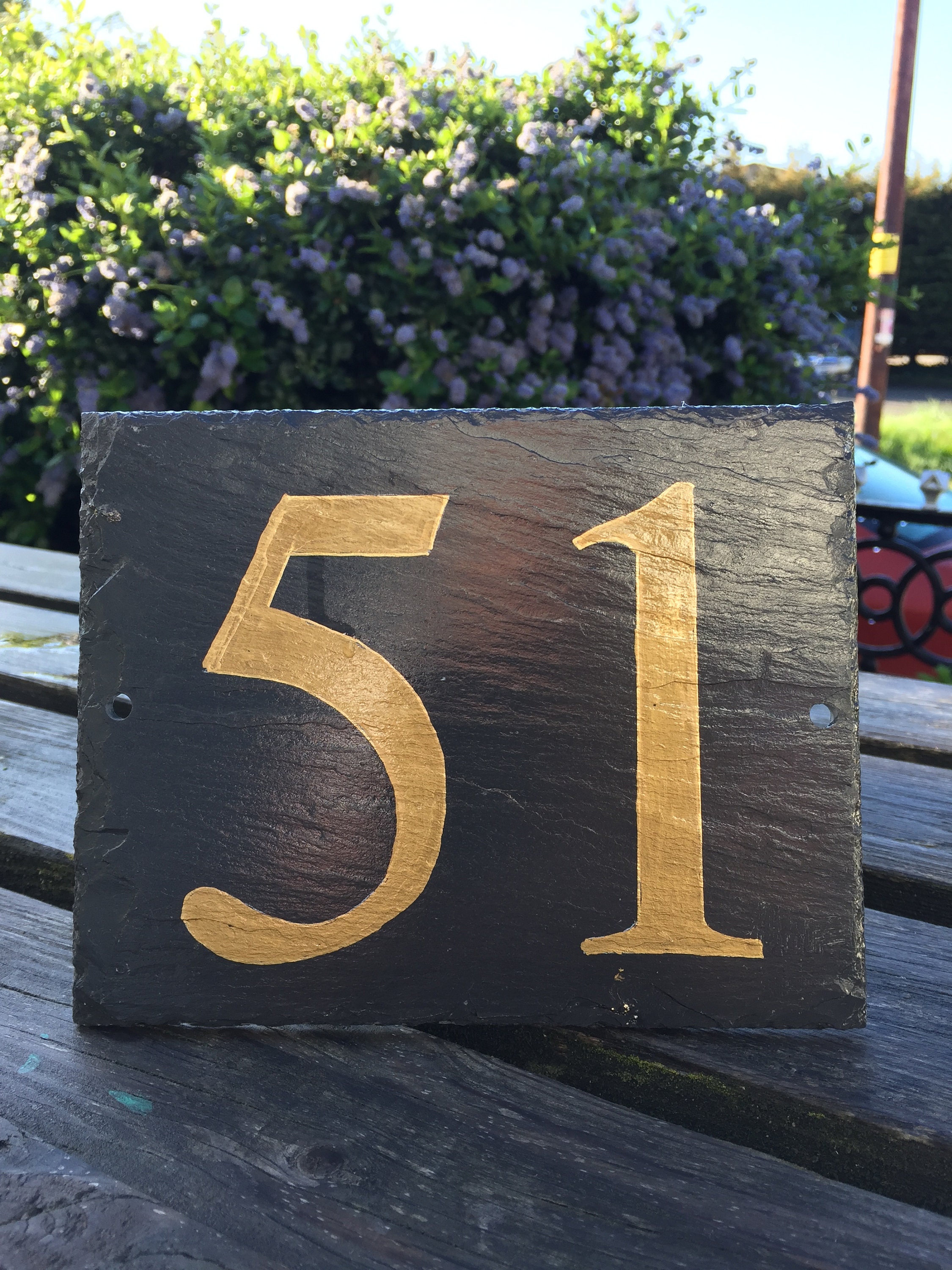 Slate House Number Door Sign Plaque 10 X 10 Cm Etsy UK