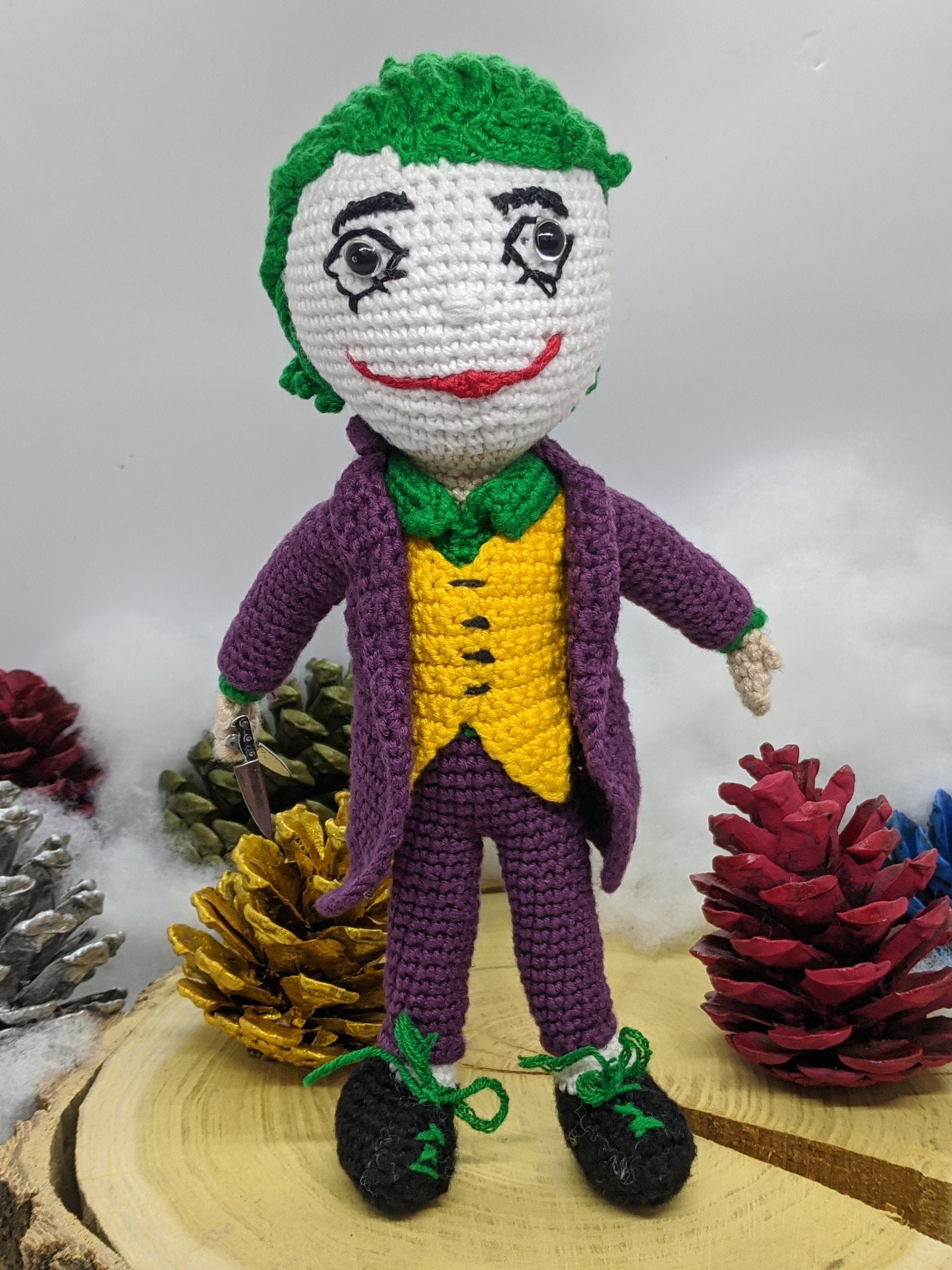 Joker amigurimi toy crochet joker favorite evil prince Etsy