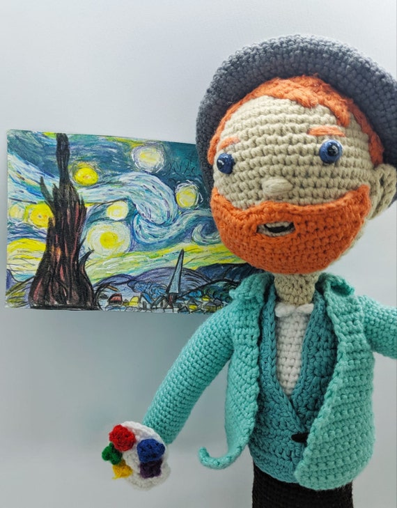 van gogh crochet doll
