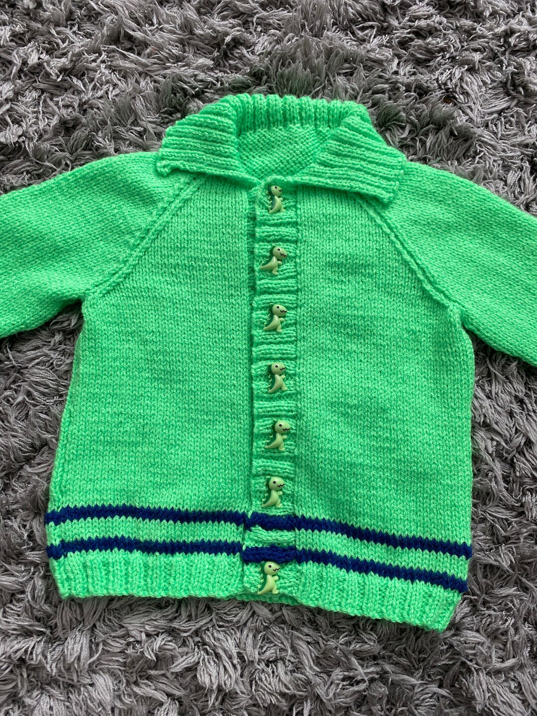 Toddler Cardigan. Boys Cardigan. Hand Knitted. Dinosaur Etsy