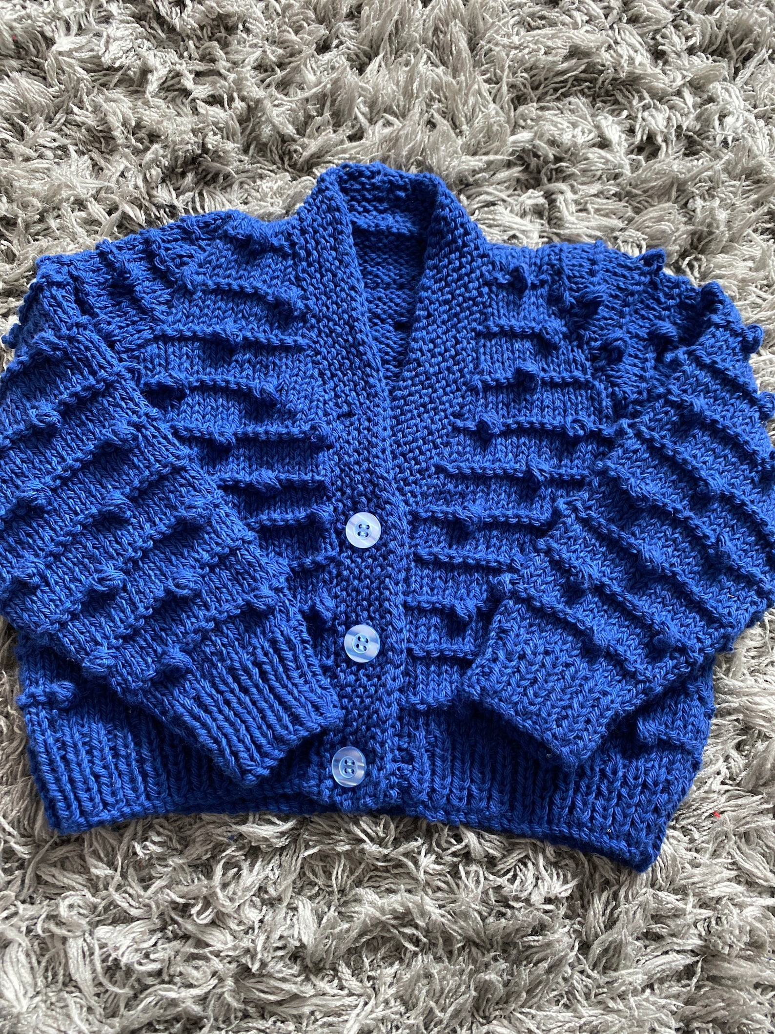 Dark Blue Boys Cardigan. Boys V Neck Cardigan. Hand Knitted. Etsy