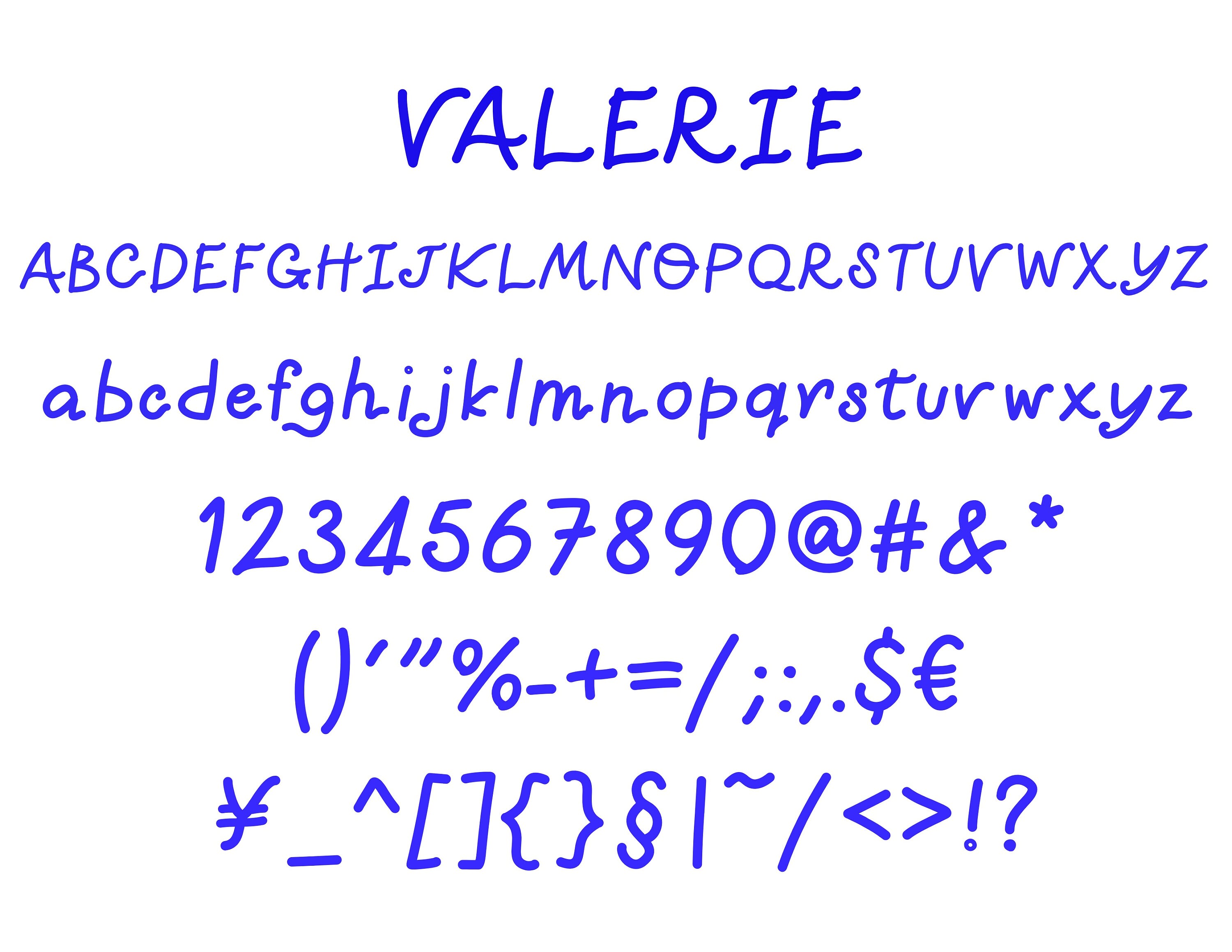 VALERIE FONT Handwritten Font Cute Font Crafting Fonts Etsy Canada