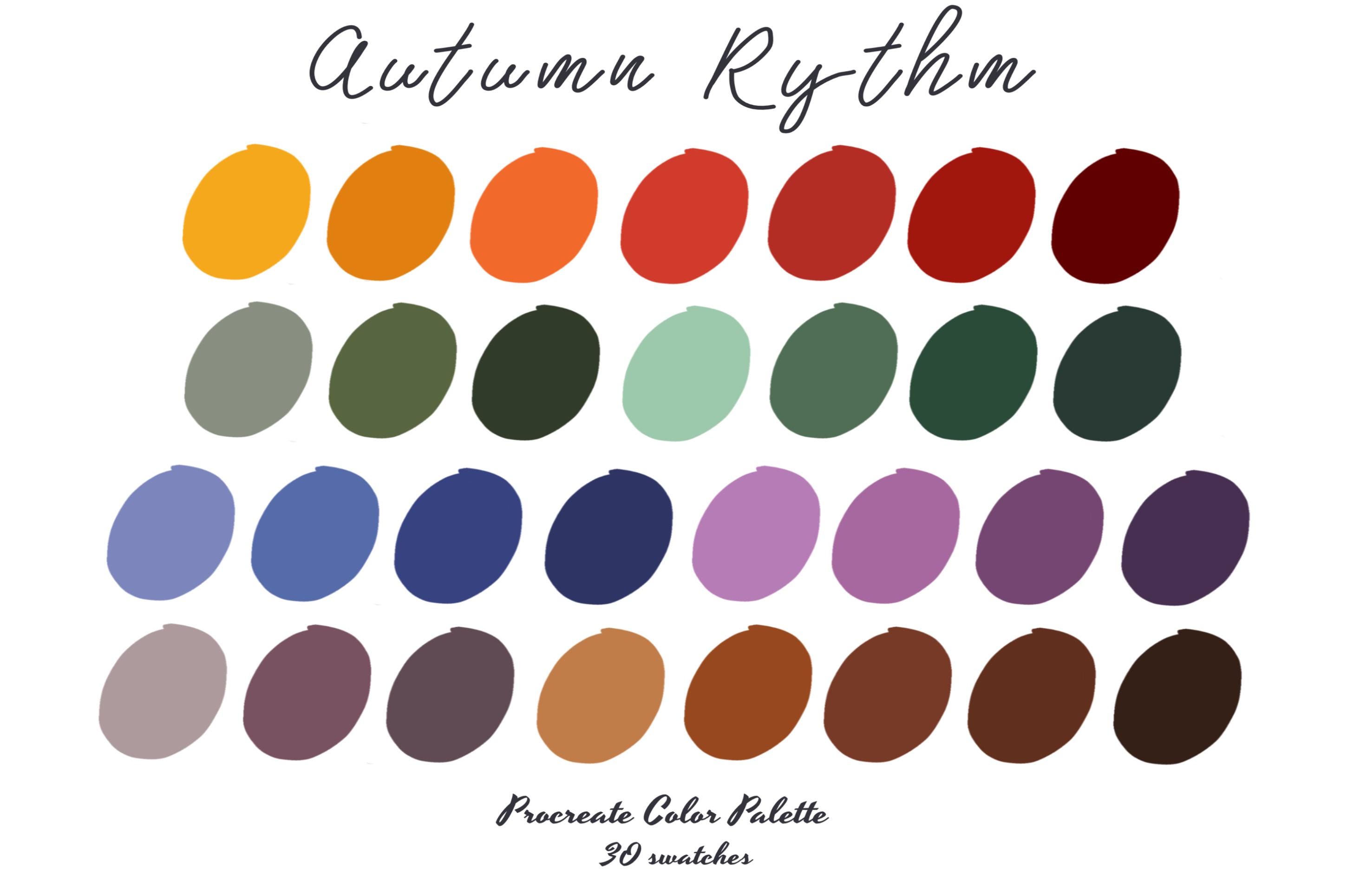 Rhythm Color Code AUTUMN’S RHYTHM > Color Palette / Procreate Tool / Colour for Graphic ...