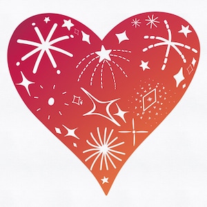Sublimation Png "Der Stern im Herzen", Valentinstag, sein mein Valentine, Stern, Herz, Liebe, digitale Karte, Karte, Grußkarte, Design, T-Shirt
