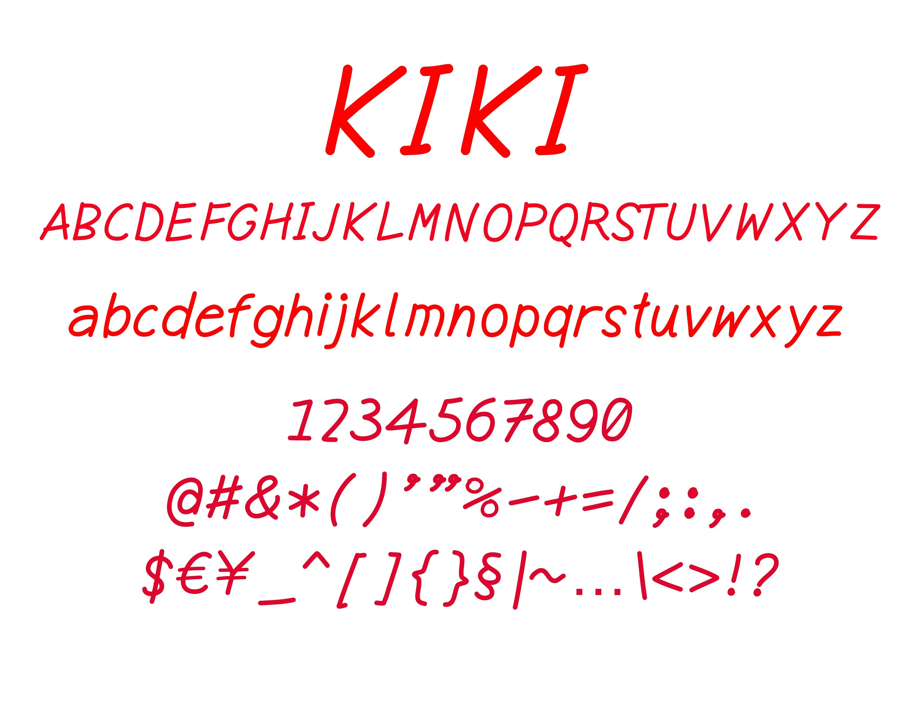 KIKI FONT, Handwritten Font, Cute Font, Crafting Fonts, Digital Font ...