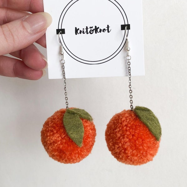 Pom Pom Earrings Etsy
