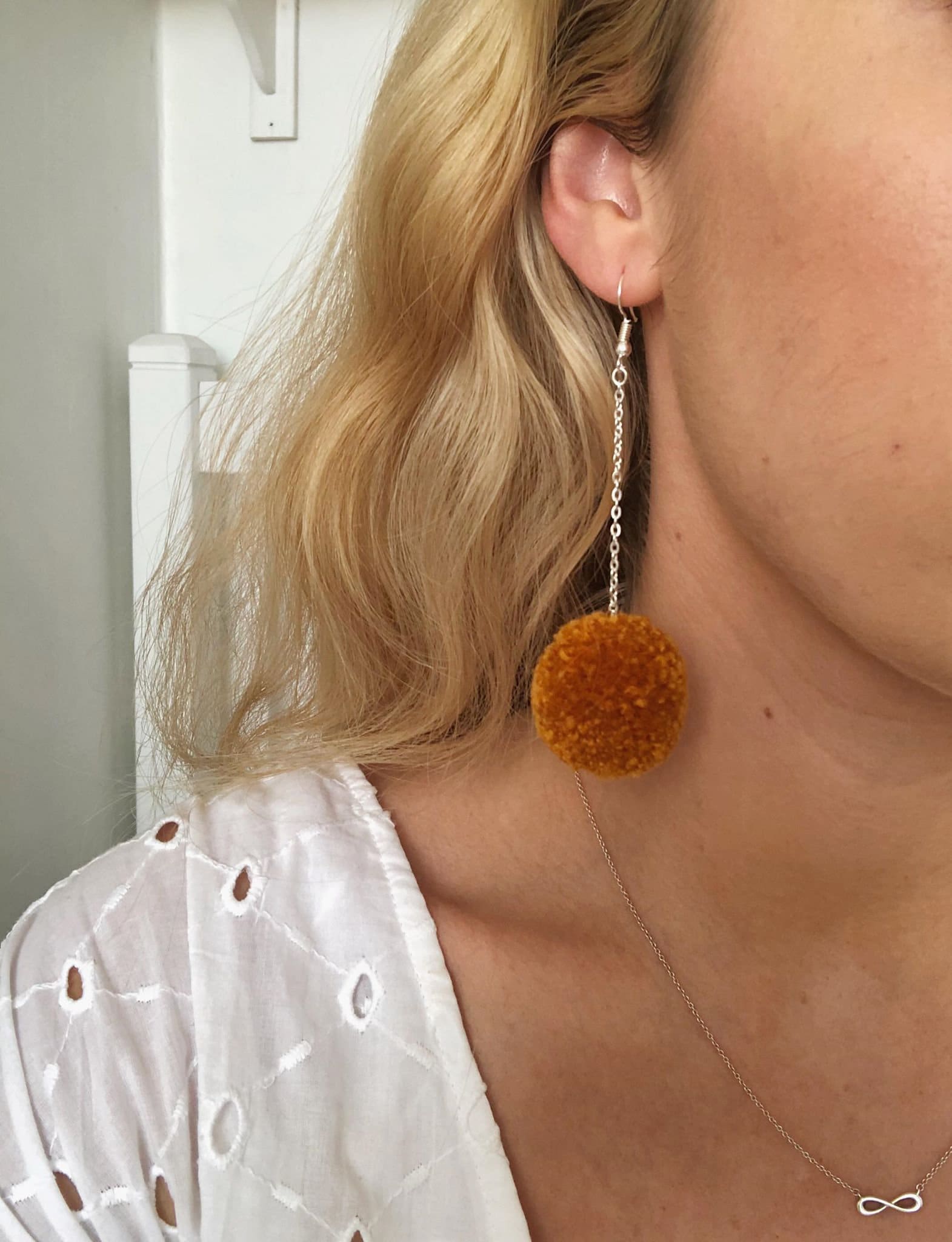 Small Pom Pom Earrings, Stocking Fillers, Custom Boho Jewellery, Hand…
