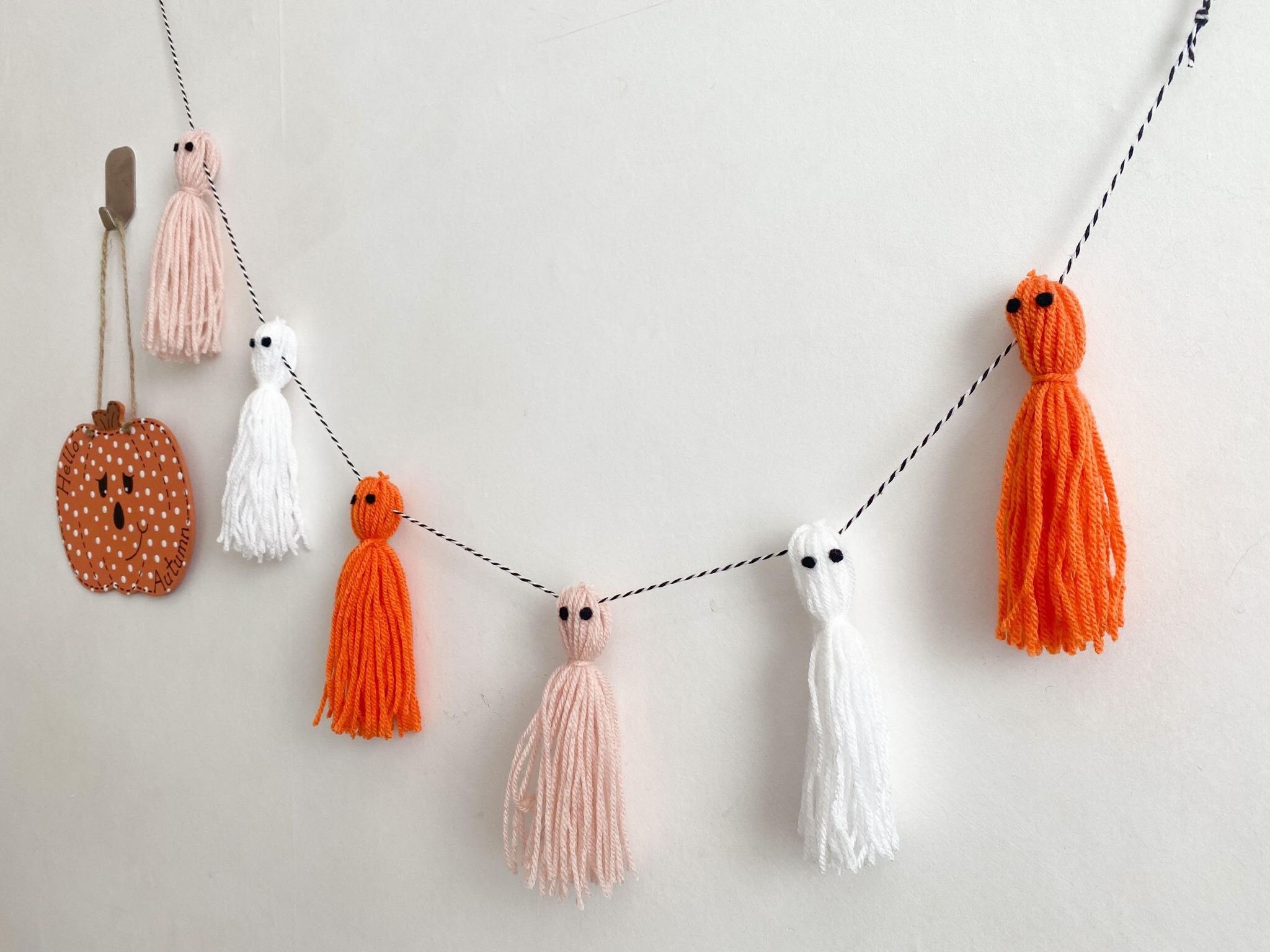 Ghost Tassel Garland, Décorations d'halloween, d'automne, Décoration de Guirlande Fait à La Main Roy