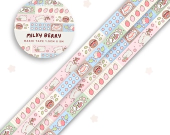milky strawberry washi tape