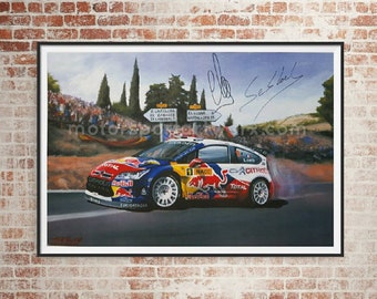 Sebastien Loeb Limited edition art print by Jeff Rush world rally poster WRC poster Rally Car Art Citroen rally cars