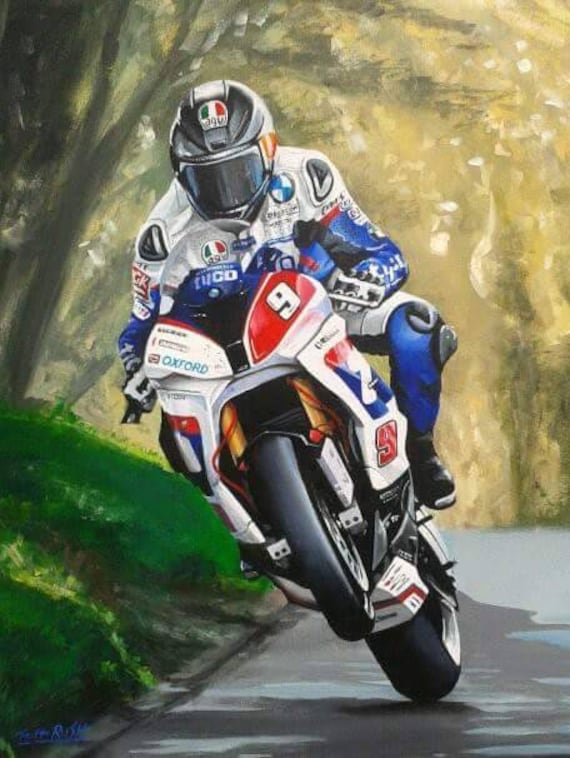 Guy Martin Limited Edition Art Print by Jeff Rush Motorcycle