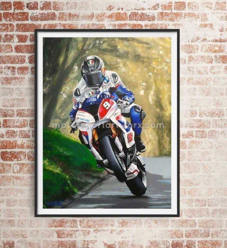 Guy Martin Limited Edition Art Print by Jeff Rush Motorcycle