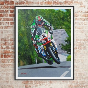 James Hillier Limited edition art print by Jeff Rush Motorcycle racing poster Road racing poster TT poster UGP poster gifts for bikers