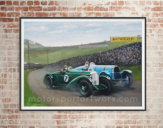 Ards TT Limited Edition Art Print by Jeff Rush Vintage Car Racing