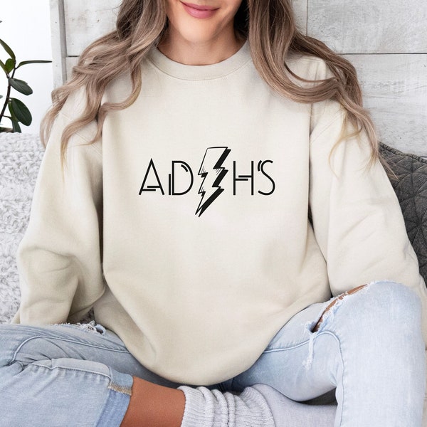 ADHS - Sweatshirt, Sweatshirt Damen und Herren, Neurodivergenz Shirt, Rundhals Pullover, ADHD AWARENESS