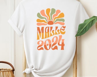 T-Shirt Malle 2024, Mallorca Urlaub, Gruppen Shirts, JGA 24, Girls-Trip, Mädelsausflug, Party Shirts Damen, Personalisierbar!