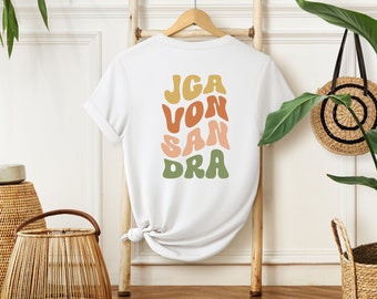 EVJF, JGA 24, voyage entre filles, chemises de fête pour femmes, personnalisables ! T-shirt avec le nom de la mariée, EVJF 2024