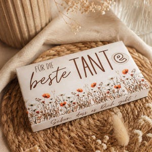Embalagem para Toffifee, embalagem para presente "Melhor Tia", embalagem para presente imprimível, modelo digital para impressão, lembrancinha de festa, presente