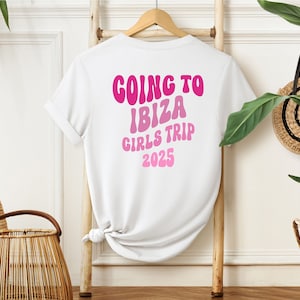 Junggesellinnenabschied Ibiza Mallorca, Gruppen Shirts, JGA 24, Mädelsausflug, Party Shirts Damen, Personalisierbar Junggesellinnenabschied Bild 1