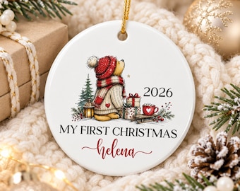 Personalized First Christmas Ornament, Baby First Christmas, Custom Name Ornament, New Baby Christmas Gift, First Christmas Keepsake