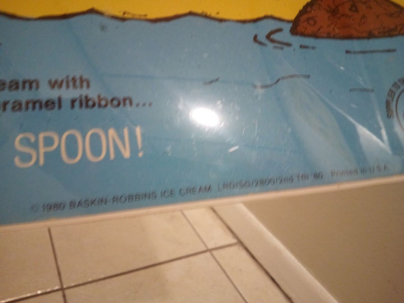 dated 1982 i believe Vintage Baskin Robbins Ice Cream Window Poster Advertisement ORIGINAL 1980/'s