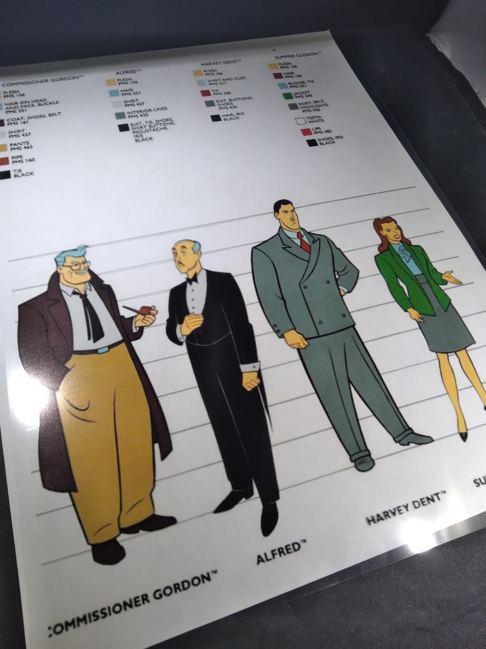 Batman Animation Cel Model Sheet Animated Series cels Etsy