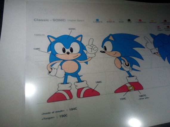 classic sonic model sheet