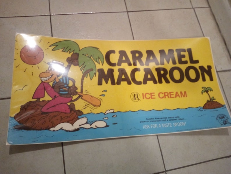 dated 1982 i believe Vintage Baskin Robbins Ice Cream Window Poster Advertisement ORIGINAL 1980/'s
