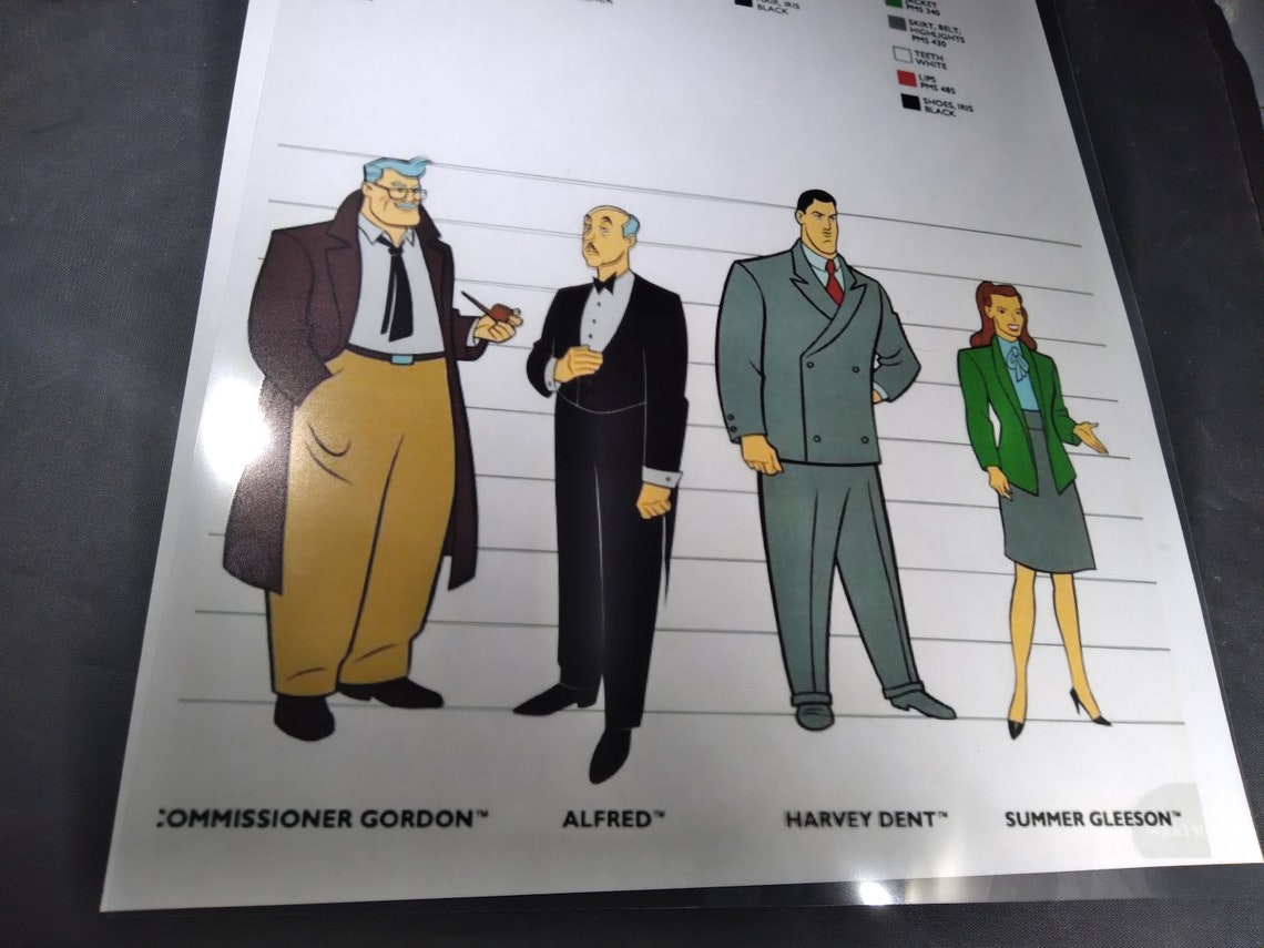 Batman Animation Cel Model Sheet Animated Series cels Etsy