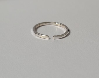 Open Toe Ring Sterling silver 925 Adjustable sz 2