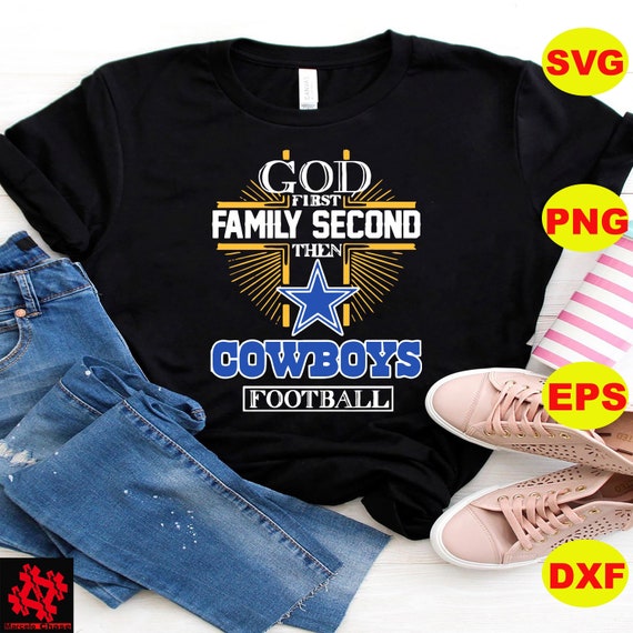 Download God First Family Second Then Cowboy Football SVG Family | Etsy